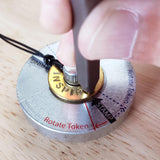 Hand stamping a token with the maker kit