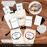 Pack of 4 MyIntent pouches, 2 Question Cards, 2 bracelets, and inserts