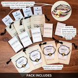 Pack of 8 MyIntent pouches, 4 Question Cards, 4 bracelets, and inserts