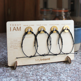 MyIntent card board holding 4 MyIntent bracelets