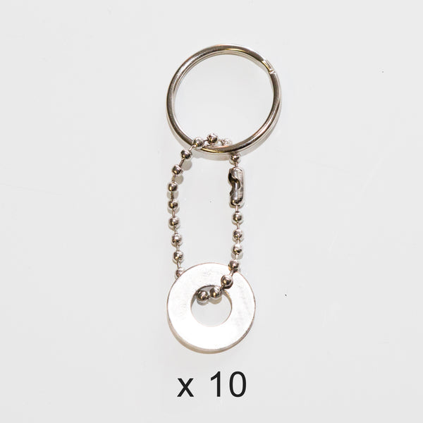 MyIntent Refill Bead Keychain set of 10 in Nickel
