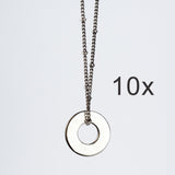 MyIntent Refill Bead Necklaces set of 10 in Silver color