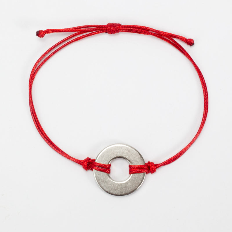 MyIntent Refill Classic Bracelet Red String with Nickel token