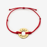 MyIntent Custom Twist Bracelet Red String with Gold Token