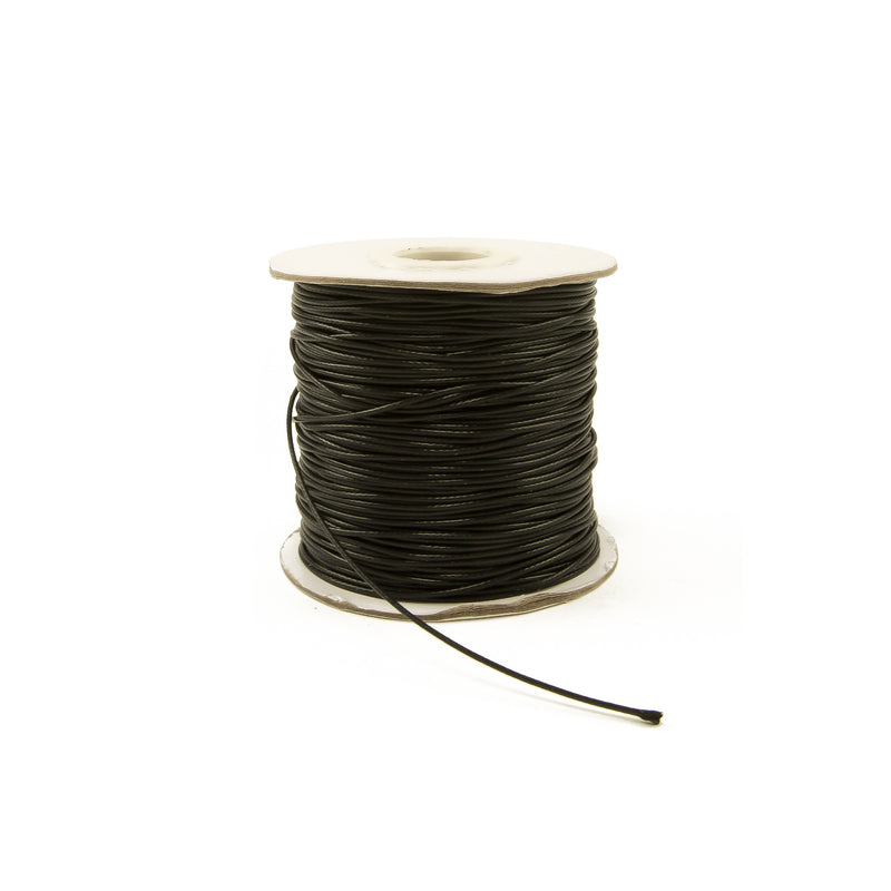 MyIntent Spool of Black String waxed polyester 1mm string in 100 meters