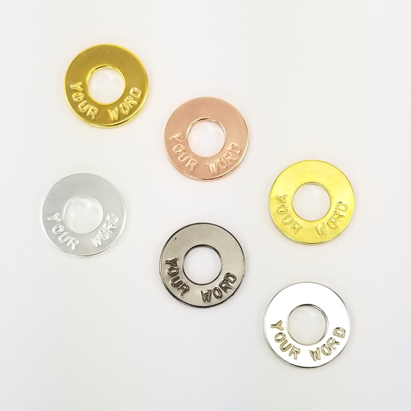 MyIntent Custom Tokens all colors in Brass, Nickel, Gold, Silver, Black Nickel, and Rose Gold