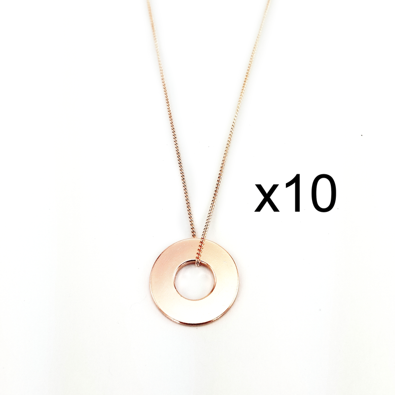 MyIntent Refill Dainty Necklaces set of 10 Rose Gold Plated Color