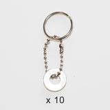 MyIntent Refill Bead Keychain set of 10 in Nickel