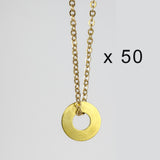MyIntent Refill Chain Necklaces set of 50 in Brass color