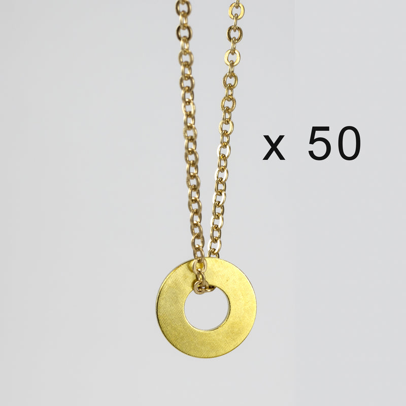 MyIntent Refill Chain Necklaces set of 50 in Brass color
