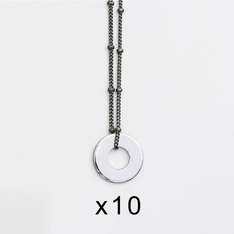 MyIntent Refill Bead Necklaces set of 10 in Nickel color