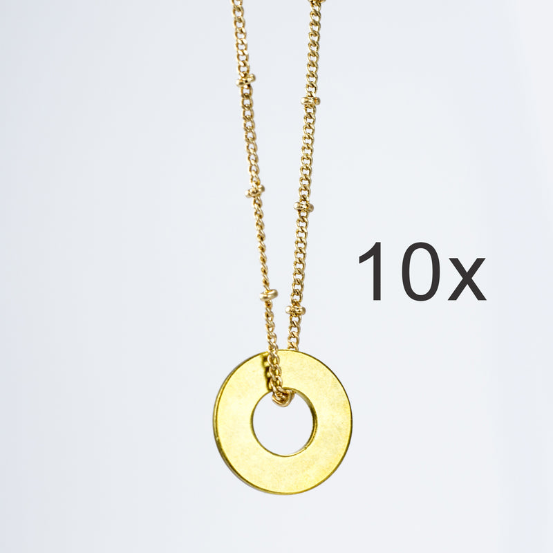 MyIntent Refill Bead Necklaces set of 10 in Brass color
