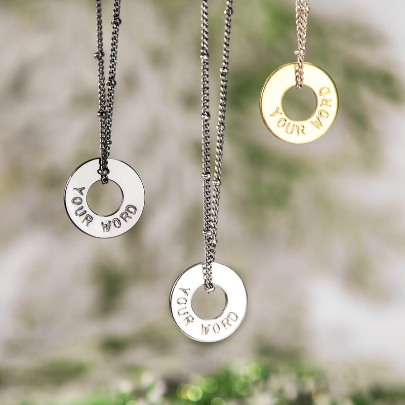 MyIntent Custom Bead Necklace all color Black Nickel, Nickel, and Brass