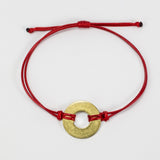 MyIntent Refill Classic Bracelet Red String with Brass token