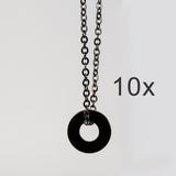 MyIntent Refill Chain Necklaces set of 10 in Black Nickel color