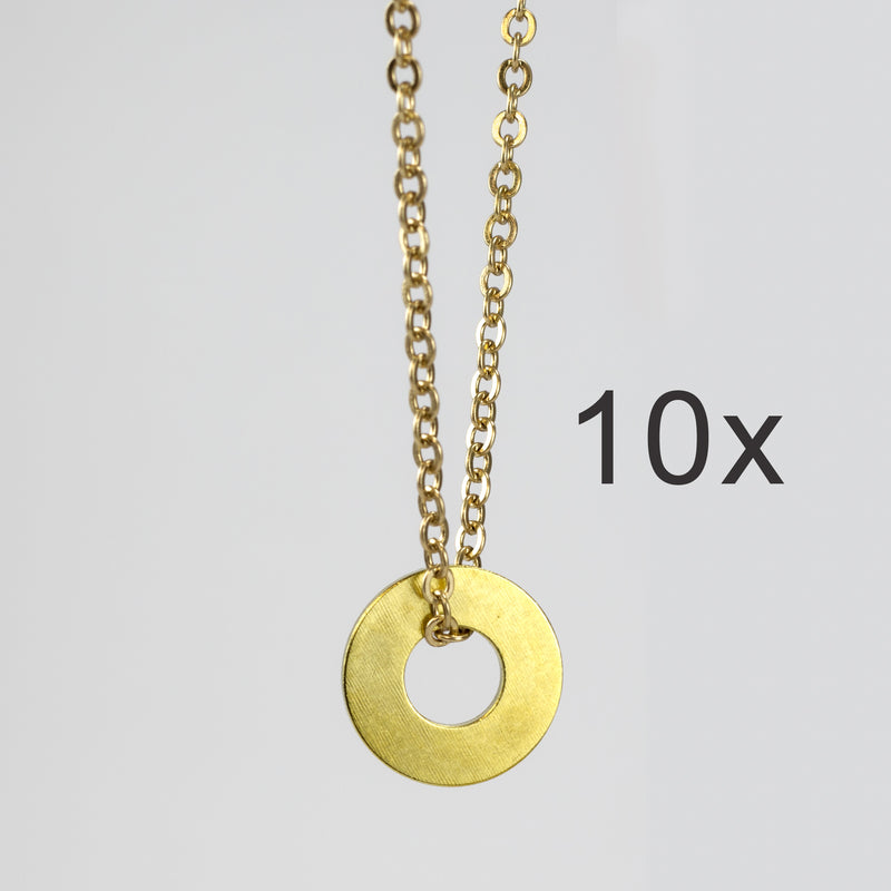 MyIntent Refill Chain Necklaces set of 10 in Brass color