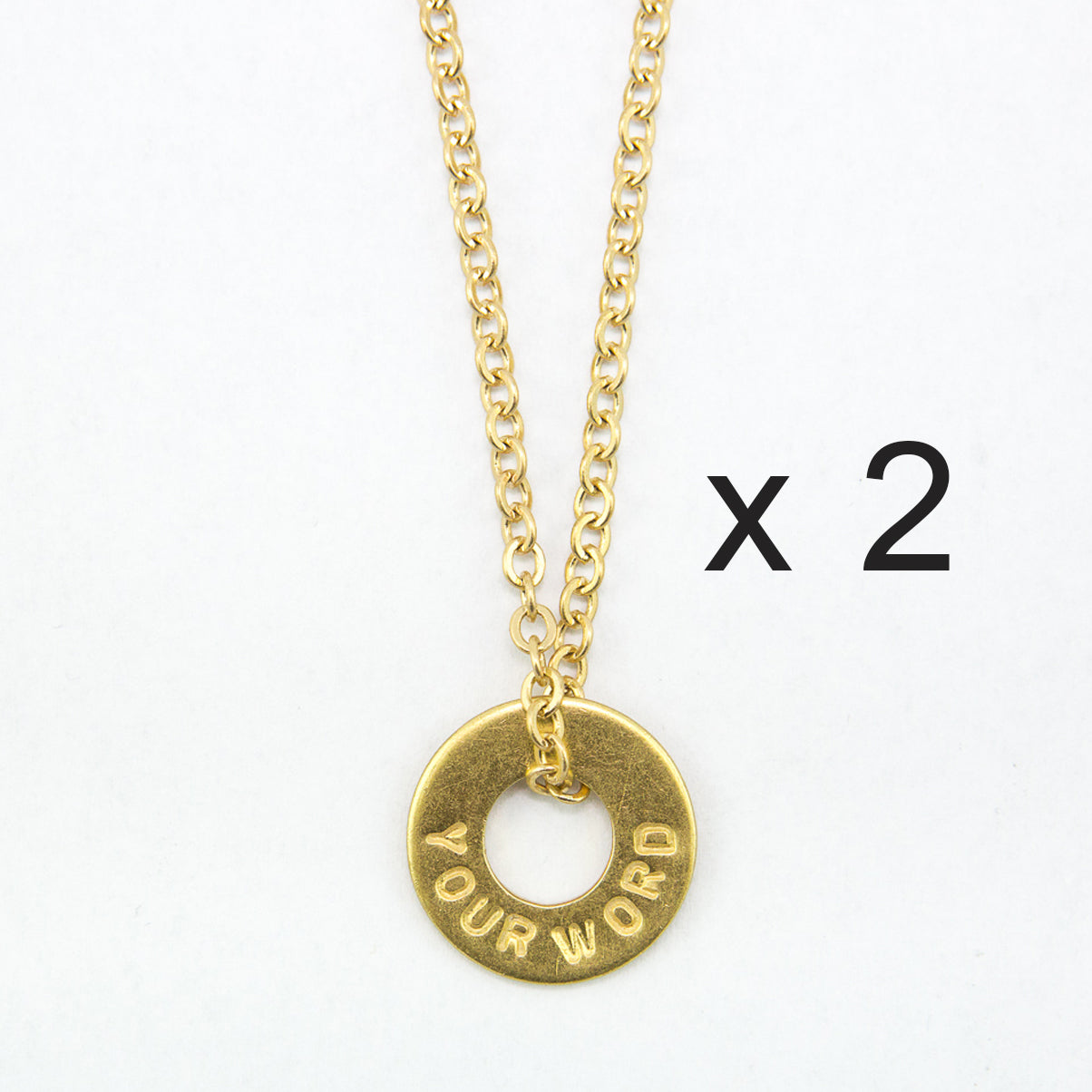 Two boys two girls charm pendant necklace in of 14k of gold – Raf Rossi Gold  Plated