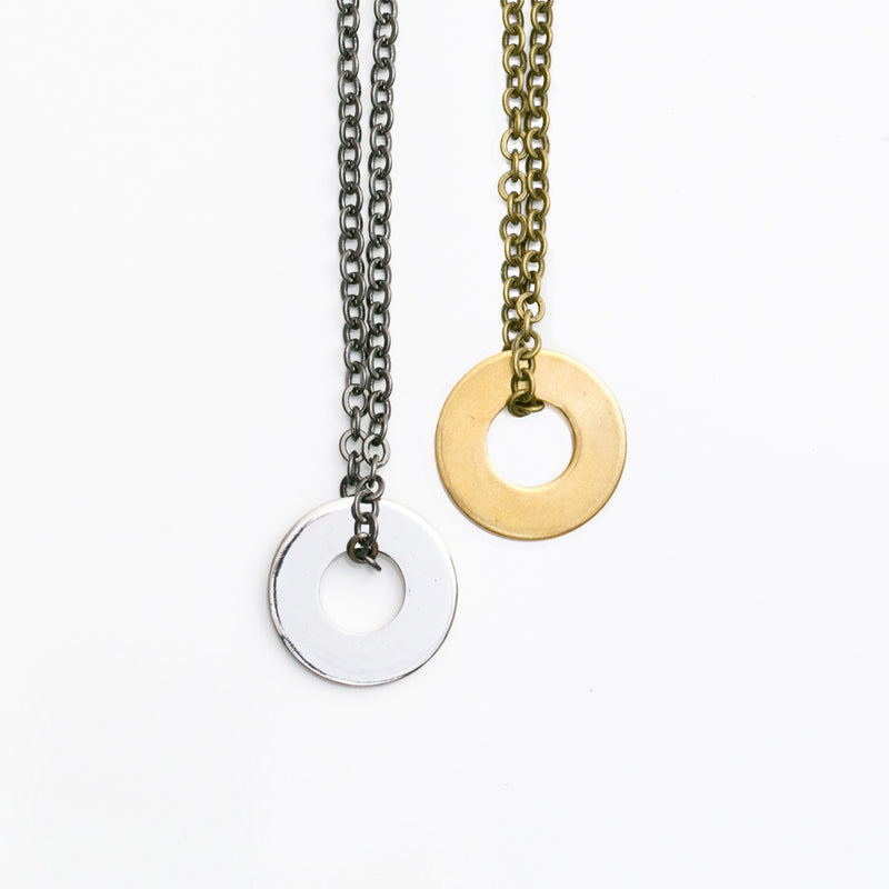 MyIntent Refill Chain Necklaces in Brass and Nickel