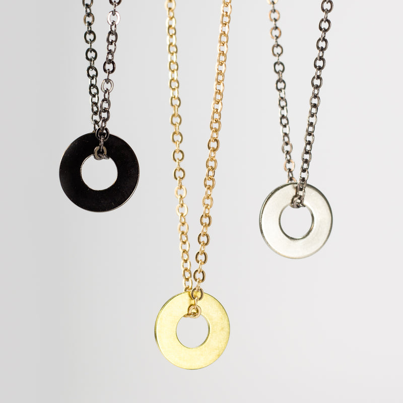 MyIntent Refill Chains Necklaces all colors in Black Nickel, Nickel, and Brass