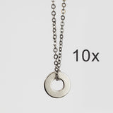 MyIntent Refill Chain Necklaces set of 10 in Silver color