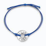MyIntent Custom Classic Bracelet Blue String with Nickel Token