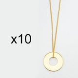 MyIntent Refill Dainty Necklaces set of 10 Gold Plated Color