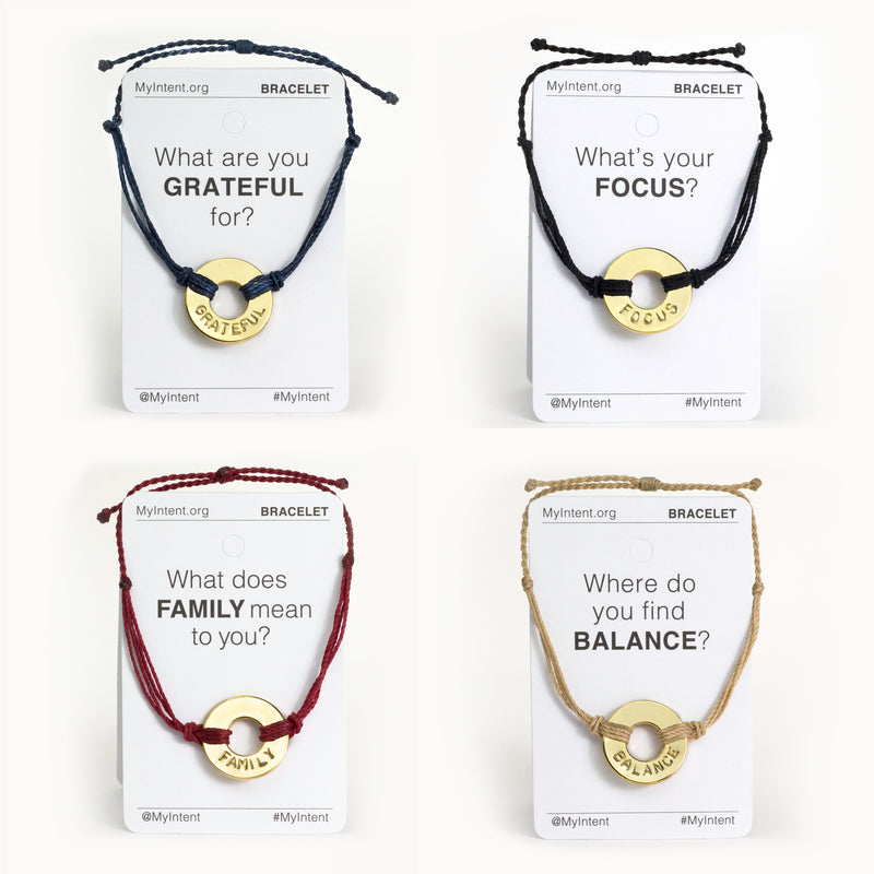 MyIntent Popular Word Pack Twist Bracelets EXECUTIVE words set with Gold tokens
