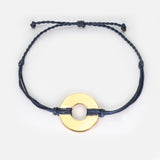 MyIntent Refill Twist Bracelet Indigo Blue String with Gold Token