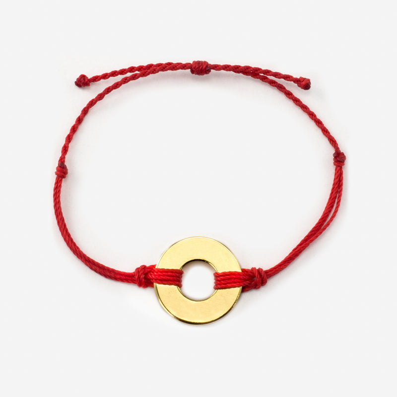 MyIntent Refill Twist Bracelet Red String with Gold Token