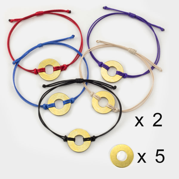 MyIntent Refill Classic Bracelets set of 10 All Colors Brass tokens with 5 brass practice tokens