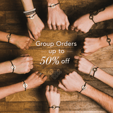 A group wearing their MyIntent Custom Black String Bracelets each unique with their on words