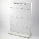 MyIntent solid wood white display board is designed to fit and hold the MyIntent Maker cards