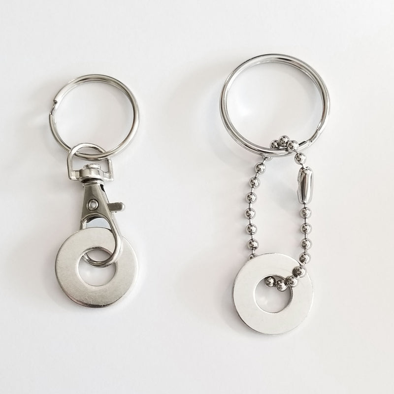 MyIntent Refill Clasp Keychain and Bead Keychain in Nickel