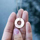 MyIntent Custom Dainty Necklace Rose Gold Plated Color with word LOVE