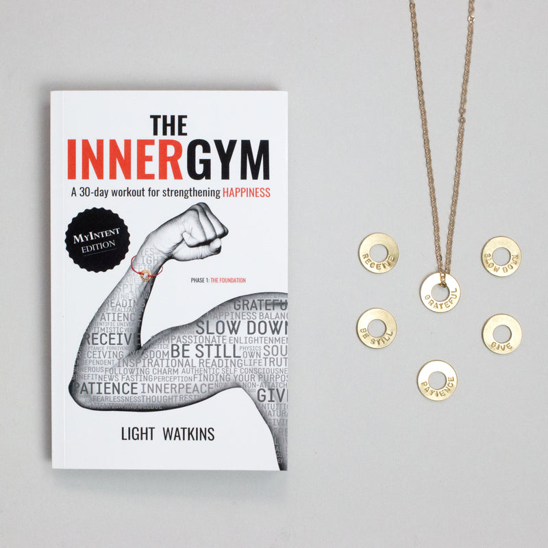 The Inner Gym bundle comes with bracelets or necklaces that correspond to each chapter's lessons 