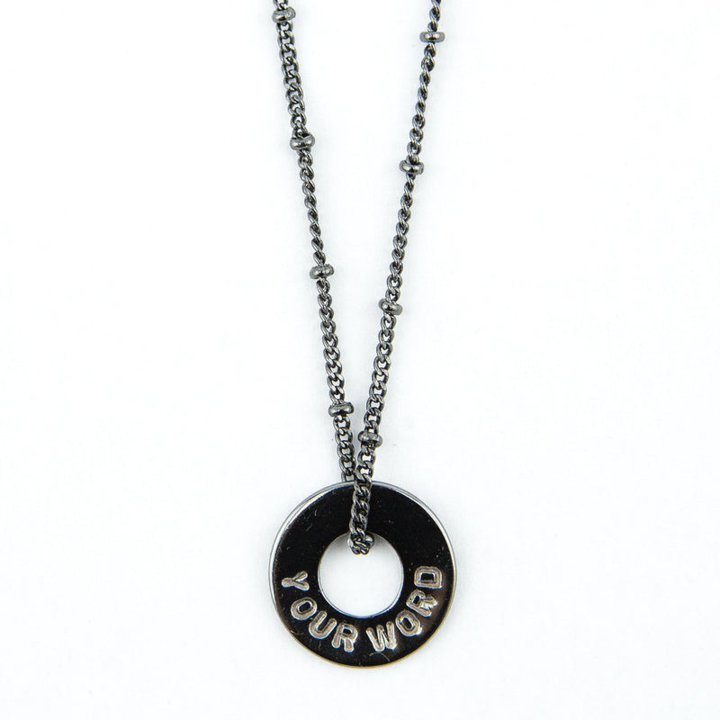 MyIntent Custom Bead Necklace Black Nickel Plated Color