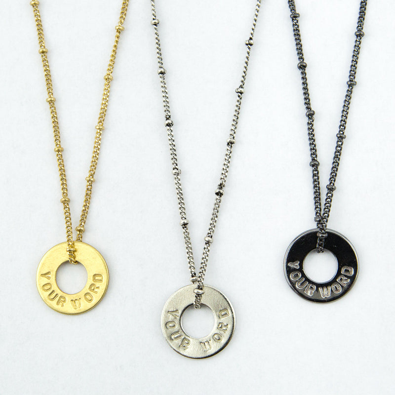 MyIntent Custom Bead Necklace all color Black Nickel, Nickel, and Brass