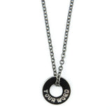 MyIntent Custom Chain Necklace Black Nickel Color