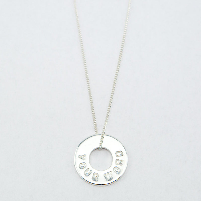 MyIntent Custom Dainty Necklace Silver Plated Color