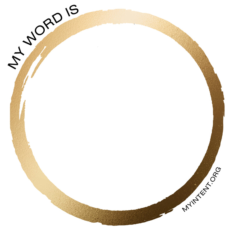 MyIntent Create Your Word Graphic with Gold Color Background