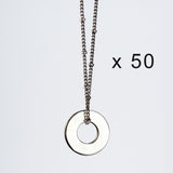 MyIntent Refill Bead Necklaces set of 50 in Silver color