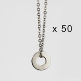 MyIntent Refill Chain Necklaces set of 50 in Silver color