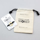 MyIntent Custom Twist Bracelet arrives wrapped around a card with Packaging Bag
