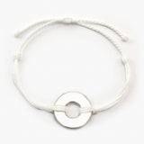 MyIntent Refill Twist Bracelet White String with Silver Token