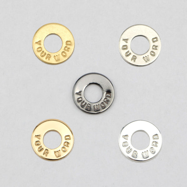 MyIntent Custom Tokens in Brass, Nickel, Gold, Silver, and Black Nickel