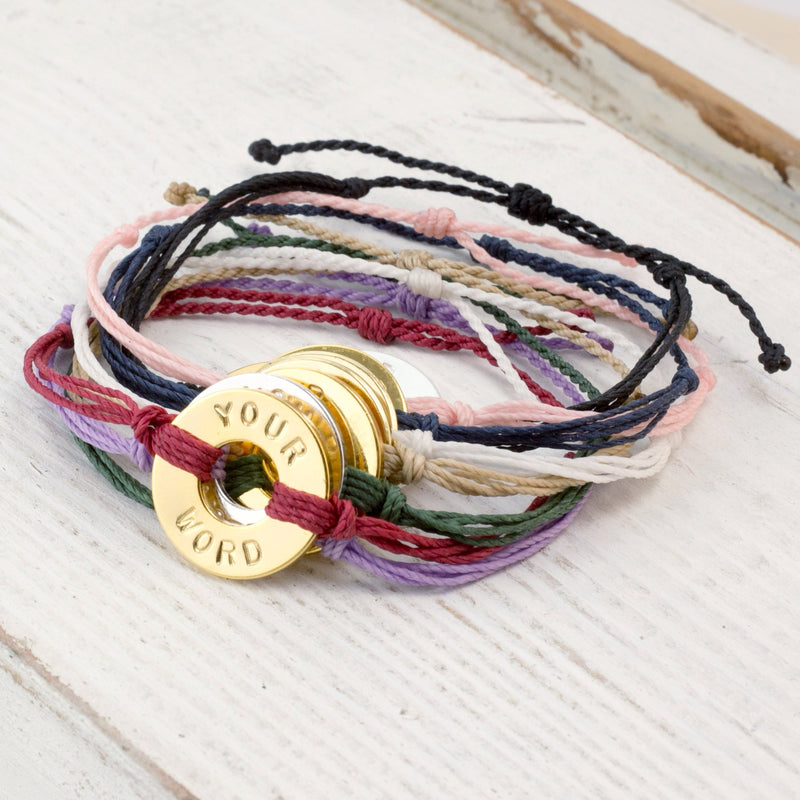 All of MyIntent Custom Twist Bracelets in a variety of colors