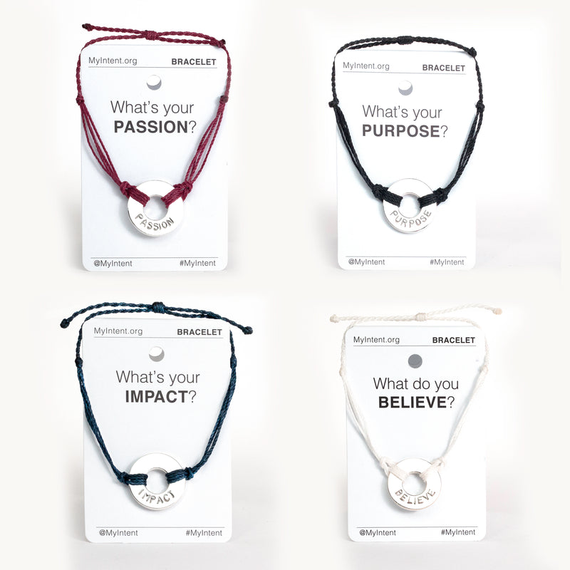 MyIntent Popular Word Pack Twist Bracelets VISIONARY words set with Silver tokens