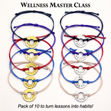 MyIntent Wellness Pack of 10 Classic All Color Bracelets each with unique words Brass & Nickel Token