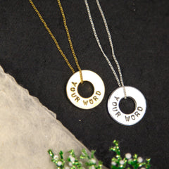 Word clearance necklaces personalized