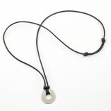 MyIntent Refill Adjustable Black String Necklace with Nickel Token